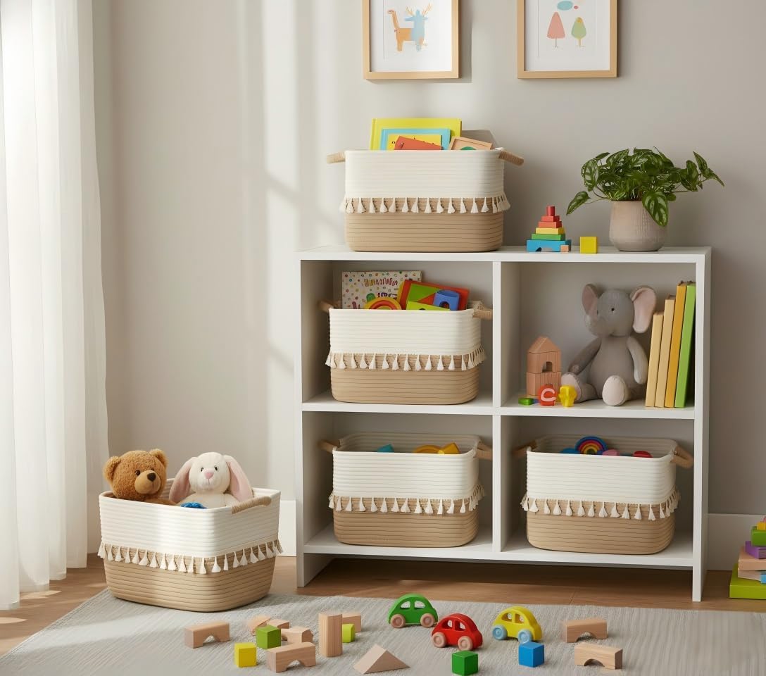Woven Storage Basket Set for Home Organization