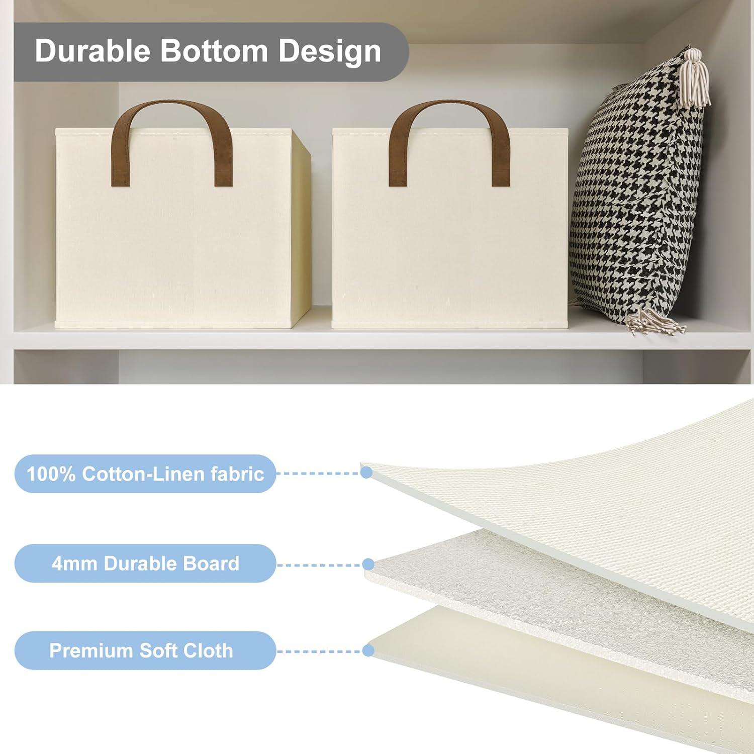 Fabric Closet Storage Basket for Organization