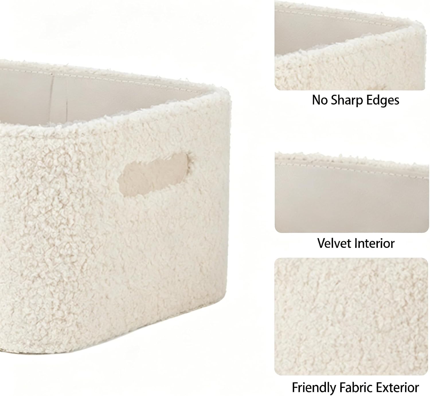 Textured Storage Basket for Shelf Organization