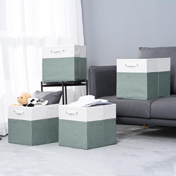 Linen Storage Cube Basket with Handles