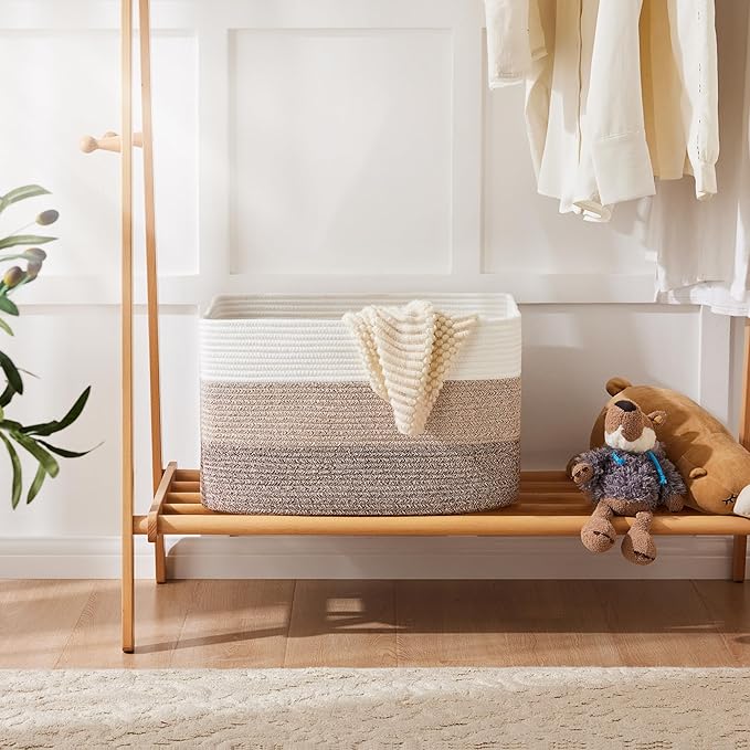 Decorative Woven Storage Basket for Organization