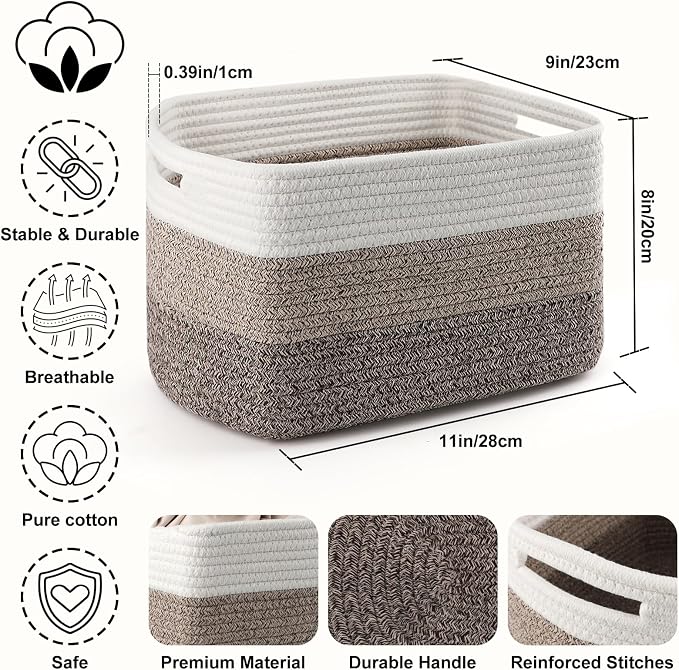 Woven Rope Shelf Storage Basket