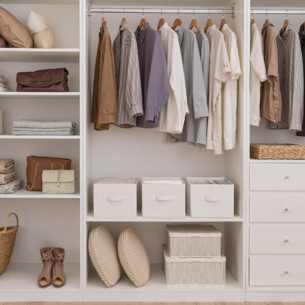 Foldable Fabric Shelf Organizer Storage Basket