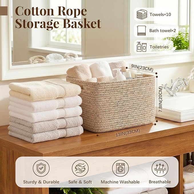Decorative Woven Shelf Storage Basket