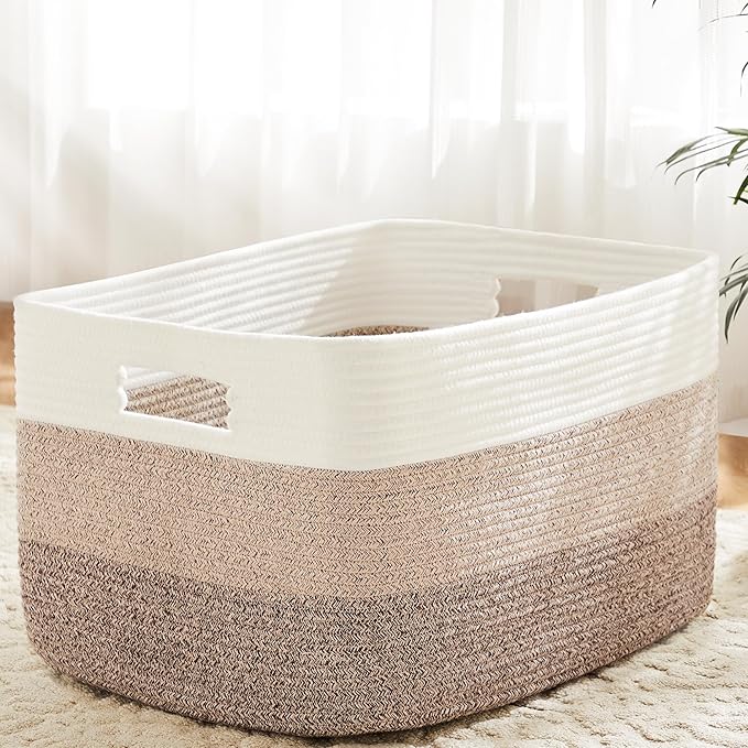 Decorative Woven Storage Basket for Organization
